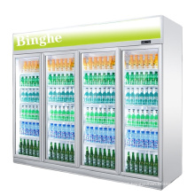 Supermarket Refrigerator Refrigerator Commercial 1450L Slim Upright Supermarket Cooler Cold Drink Display
